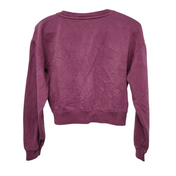 2/$20 Gap Teen Burgundy Red Crewneck Crops Sweatshirt Top Size: 10 - Picture 4 of 7